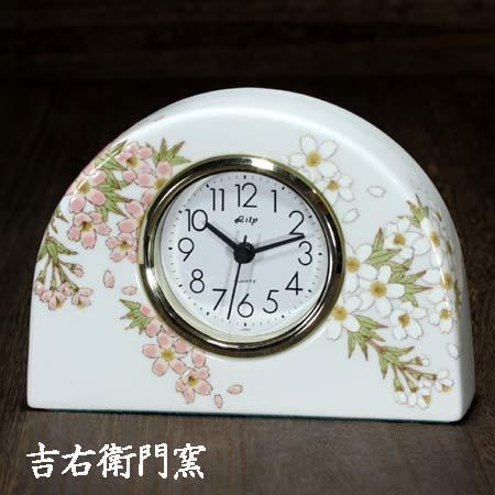 九谷焼 置き時計 ｓ 色彩花 時計 置時計 おしゃれ クロック Clock さくら サクラ 桜 インテリア 高級 プレゼント 記念品 ギフト V32y68y06 九谷焼 彩々や Yahoo 店 通販 Yahoo ショッピング