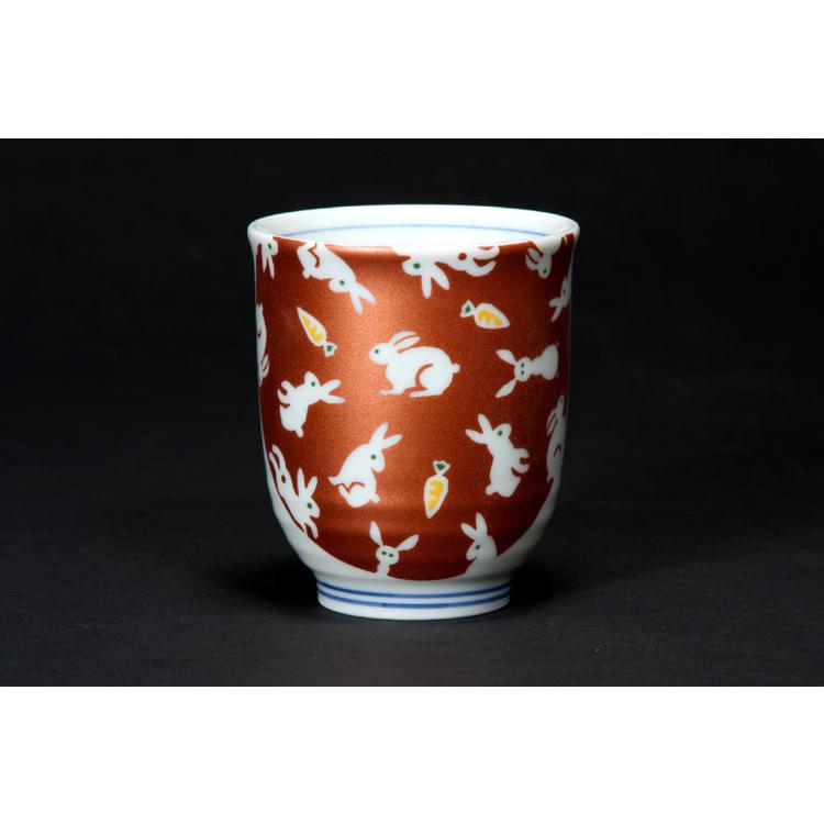 九谷焼 湯呑 キラキラうさぎ 【送料込】 【6種類から選べる】 和食器