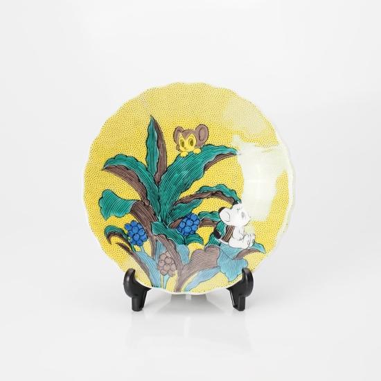 九谷焼 手塚治虫シリーズ銘々皿 12.8cm ジャングル大帝レオ／九谷焼和