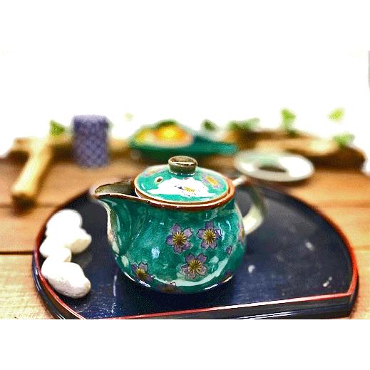 九谷焼　急須　和柄　桜 九谷焼 高級 陶磁器 急須 大 和桜 裏絵(Kutani teapot)おしゃれ 手描き