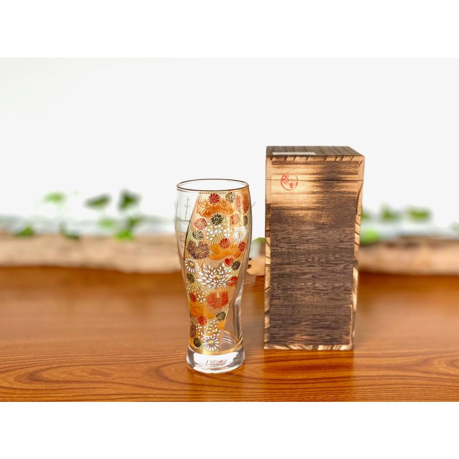 注目ブランド 九谷焼 ビアカップ ビアジョッキ ビールグラス ガラス製品 おしゃれ 退職祝い ガラスのお殿様 お姫様気分 金花詰 木箱入り Kutani Beer Glasses 再再販 Www Thedailyspud Com