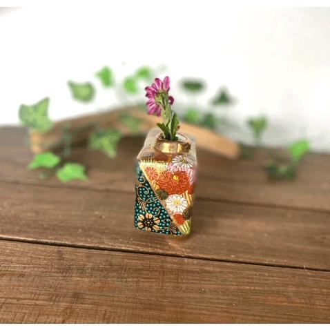 九谷焼 一輪挿し 青粒 金花詰 (Kutani vase) ギフト 内祝 九谷焼 一輪挿し 青粒 金花詰 (Kutani vase) ギフト 内祝