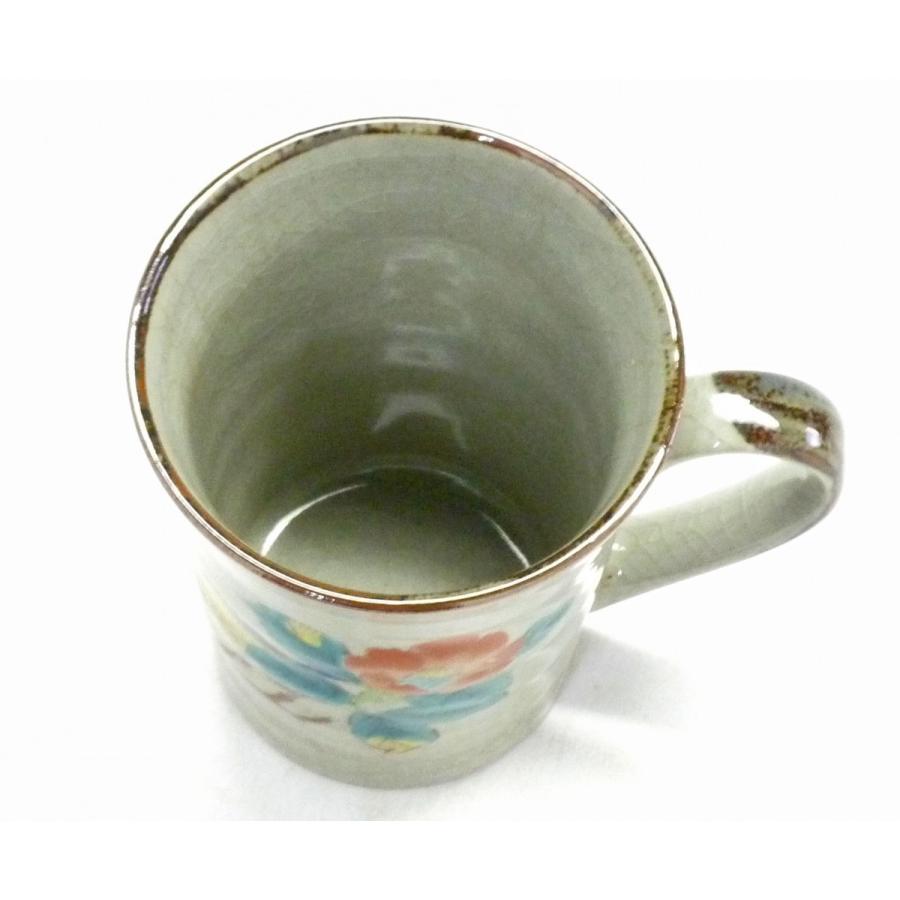 母の日ギフト 九谷焼 マグカップ 椿に鳥 裏絵(Kutani mug)おしゃれ コーヒーカップ 保温性 陶器 和食器 ブランド 吉田屋 花鳥図 転写紙 結婚祝い プレゼント｜kutanihyakkaen｜03