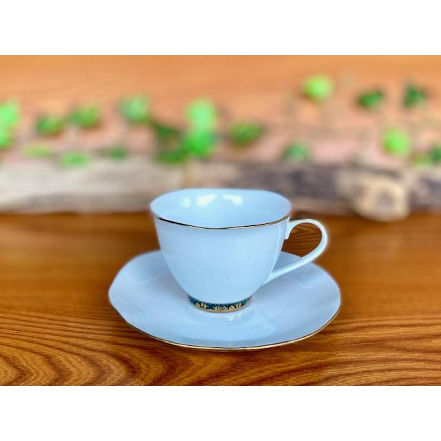 九谷焼泉八 コーヒーカップ 15個セット瑠璃色 花柄 カップ＆ソーサー 1客 コーヒー ティー兼用 九谷焼 16種類から選べる デミタスカップ＆ソーサー / 青郊窯 和食器