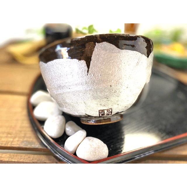九谷焼 抹茶碗 白銀彩 (Kutani matcha bowl) ギフト 内祝 九谷焼 抹茶碗 白銀彩 (Kutani matcha bowl) ギフト 内祝