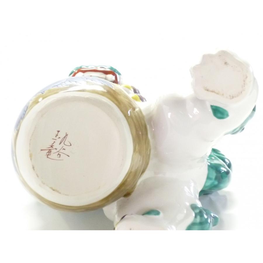 九谷焼　獅子　ホワイト　白 九谷焼 獅子 ホワイト 10号 30cm ギフト 内祝 唐獅子 ペア 玄関