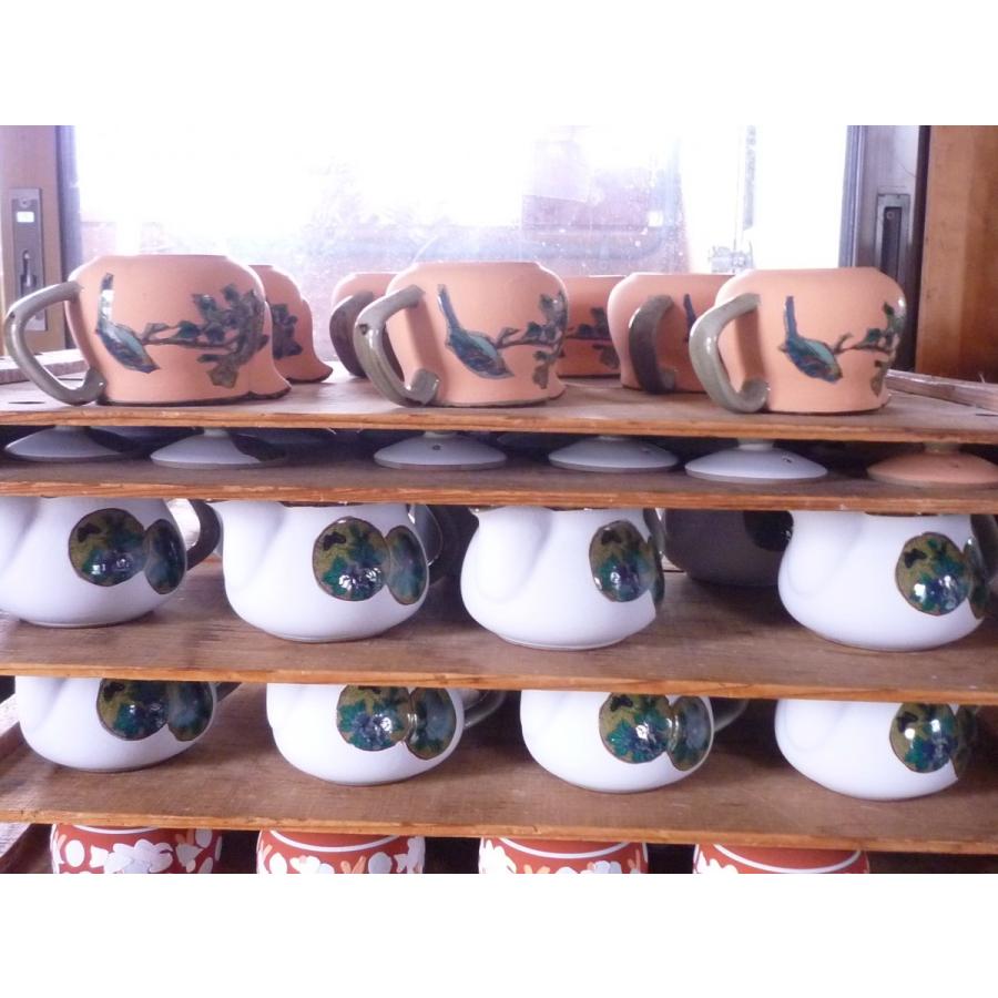 九谷焼 高級 陶磁器 急須2点セット 小 丸紋松竹梅緑塗り 裏絵(Kutani