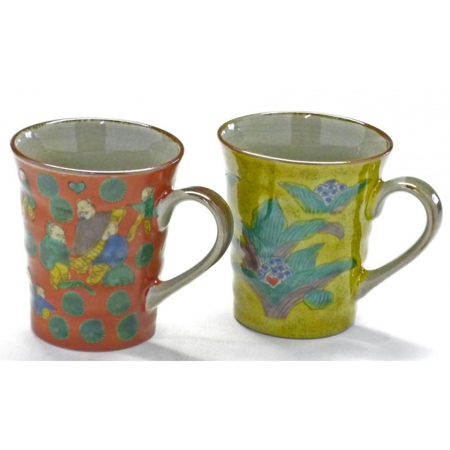 父の日ギフト 九谷焼 ペアマグカップ マグ 吉田屋万年青 木米写し 裏絵 結婚祝い 陶器婚式 磁器婚式 金婚御祝 Kutani Pair Mug 百華園 百華園 登録商標 通販 Yahoo ショッピング