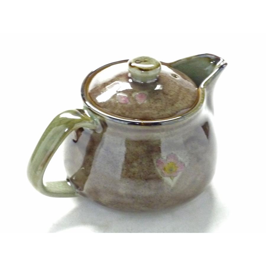 九谷焼 急須 大 白兎ソメイヨシノ紫塗り 裏絵グリーン(Kutani teapot)おしゃれ 茶器 ポット急須 ティーポット ウサギ　結婚祝い プレゼント｜kutanihyakkaen｜02