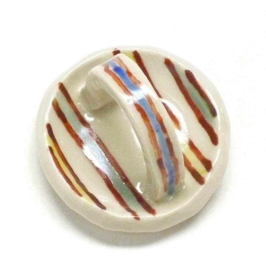 九谷焼 高級 陶磁器 箸置き 箸休め 赤線紋 単品(Kutani chopstick rest