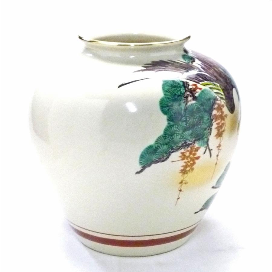 九谷焼 高級 陶磁器 花瓶 松鷹 ギフト 内祝 インテリア 花器 置物
