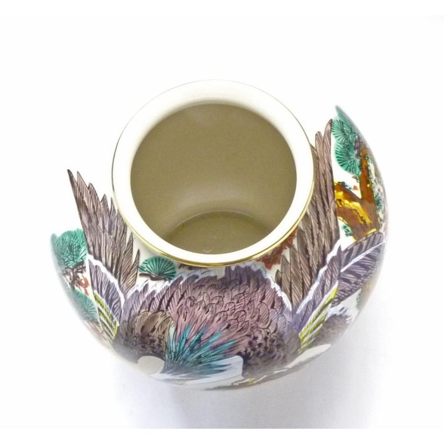 九谷焼 高級 陶磁器 花瓶 松鷹 ギフト 内祝 インテリア 花器 置物