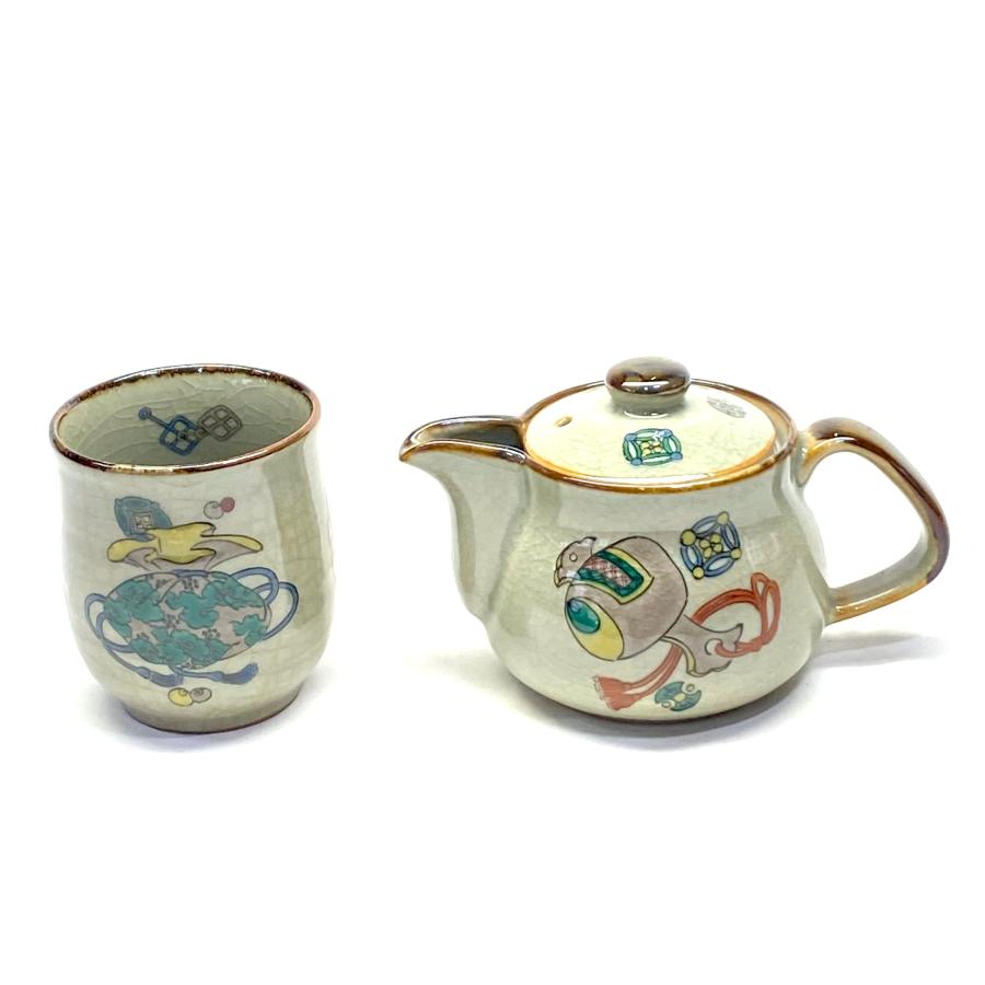 九谷焼 急須2点セット 小 宝尽くし(Kutani Teapot)おしゃれ 茶器 