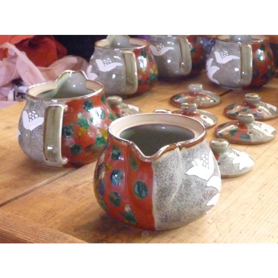 九谷焼 高級 陶磁器 ペアマグカップ 風神雷神＆木米 裏絵(Kutani pair mug)おしゃれ 手描き 転写紙 青木木米 ハート  プレゼントの画像