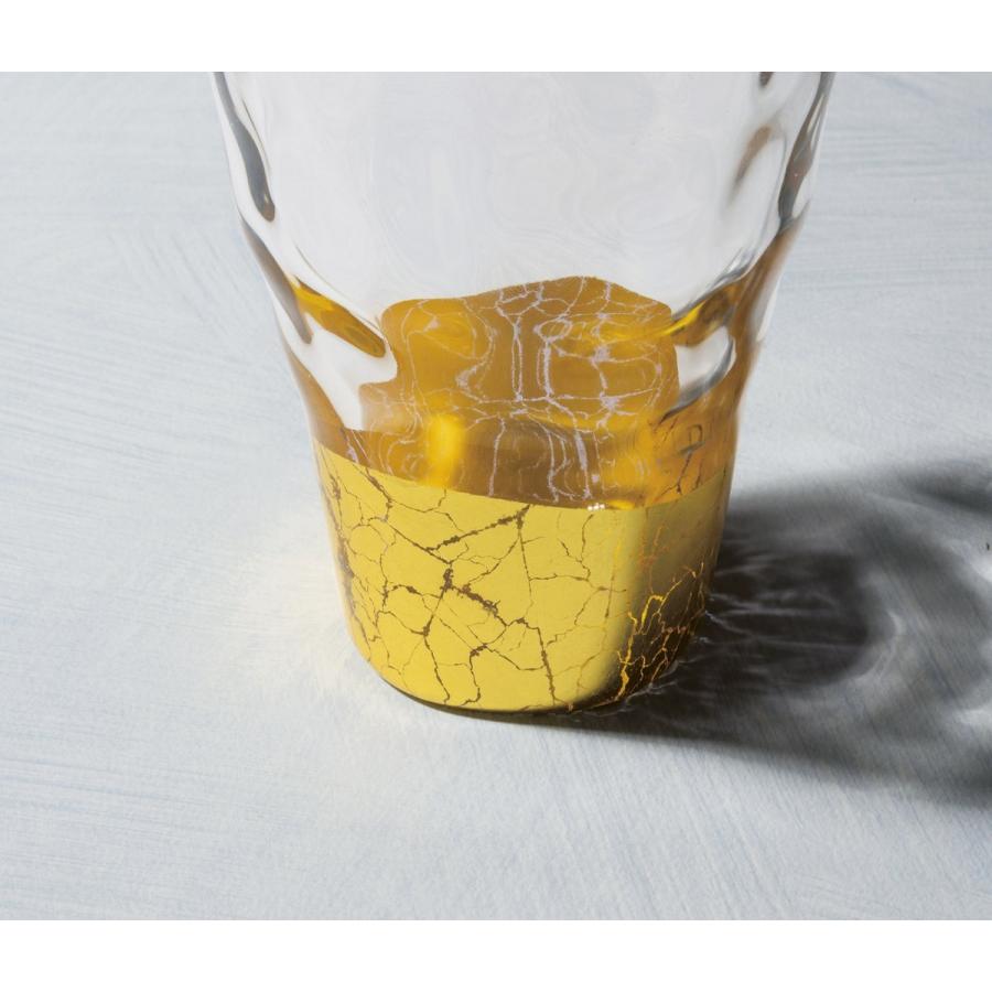 金沢箔 冷酒グラス、内金（金箔）内銀（アルミ箔）2個セット 箔一