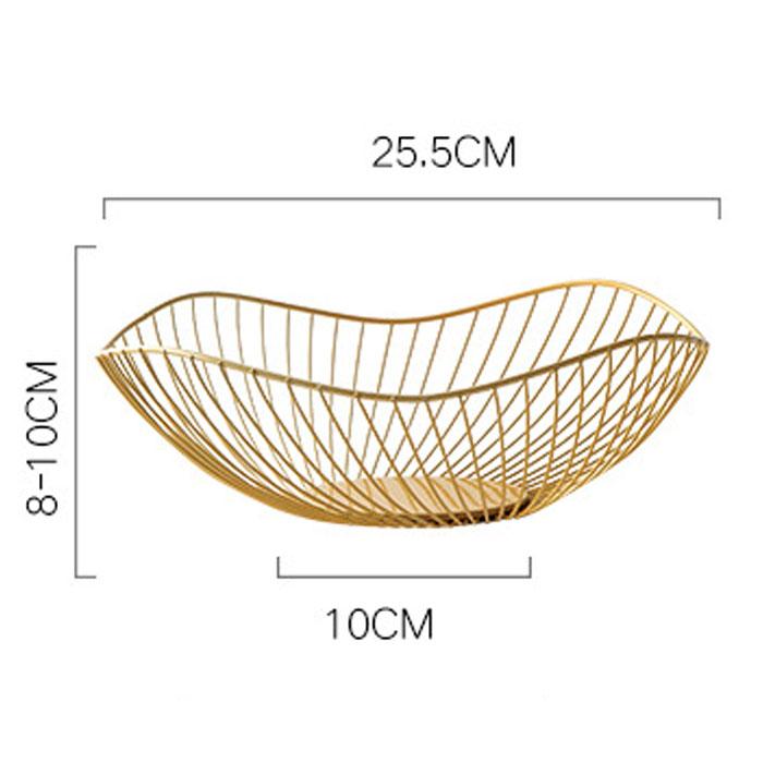 ワイヤーバスケット メッシュ 波型 ゴールド フルーツかご おしゃれ お