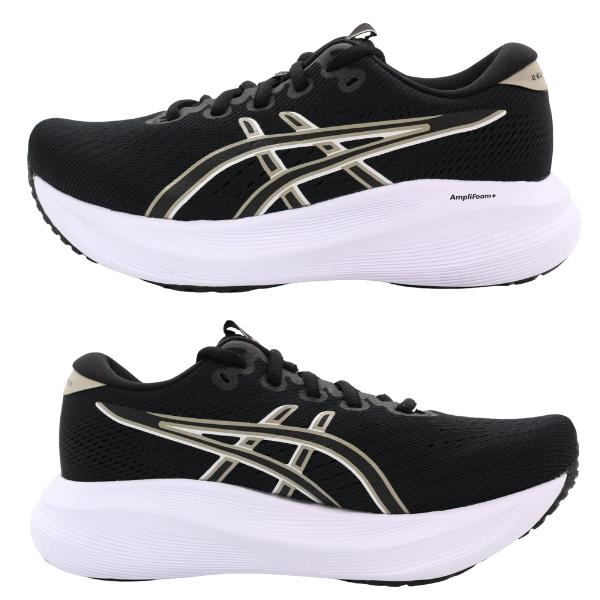 ASICS（アシックス） スニーカー レディース 靴 黒 ブラック 白ソール