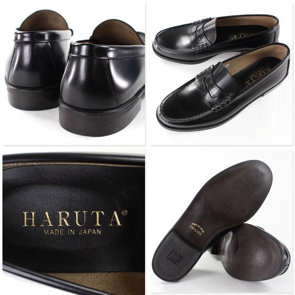 HARUTA 906 3E ハルタ 牛革製 メンズ ローファー ブラック 28.5cm : 靴