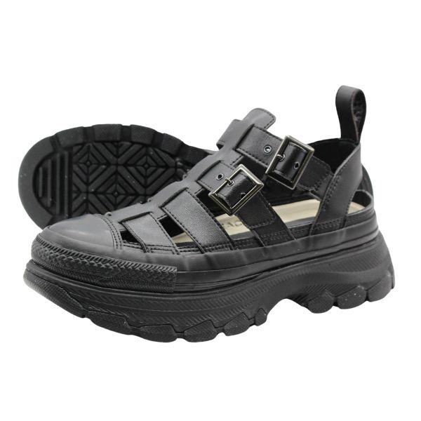 CONVERSE コンバース サンダル メンズ 靴 ブラック 黒 レザー