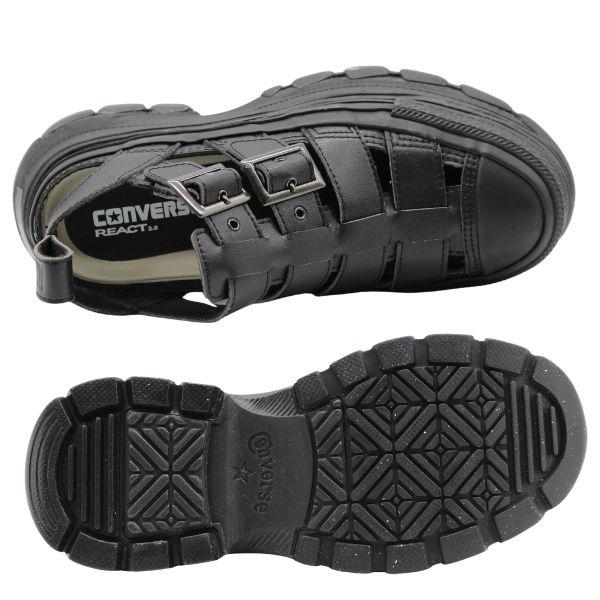 CONVERSE コンバース サンダル メンズ 靴 ブラック 黒 レザー