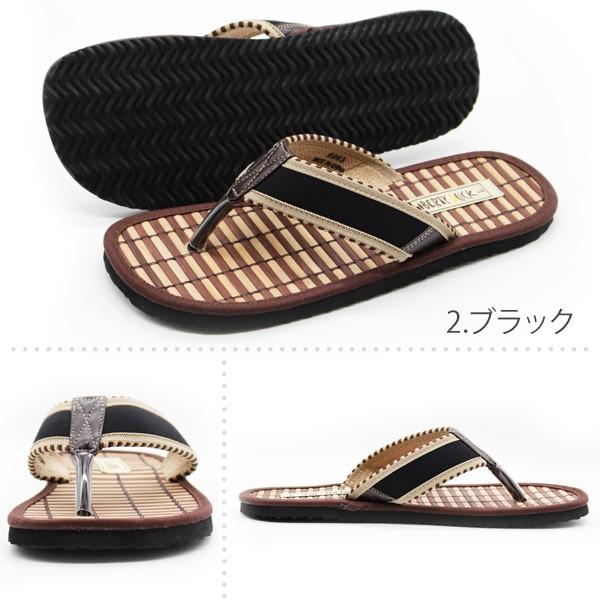 サンダル メンズ 靴 トング 黒 白 ブラック ホワイト 軽量 軽い 竹