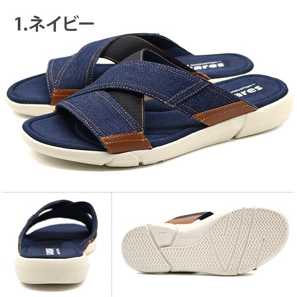 サンダル メンズ 靴 黒 ブラック 紺 ネイビー 夏 軽量 軽い 屈曲性