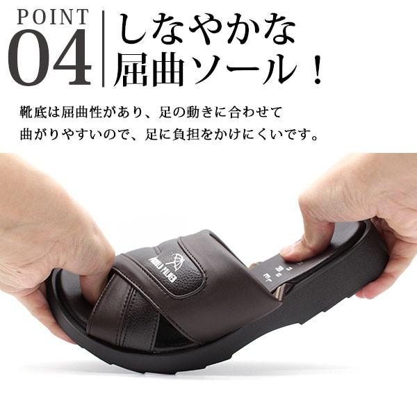 サンダル メンズ 靴 フラップ 黒 ブラック ブラウン 軽量 軽い ワイズ 3E アーノルド パーマー Arnold Palmer AP2055｜kutsu-nishimura｜08