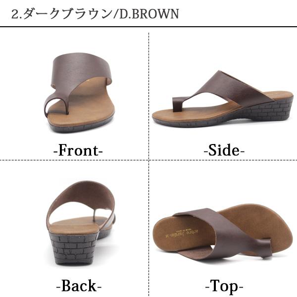 ARBRE サンダル レディース 靴 トング 黒 白 ブラック ホワイト