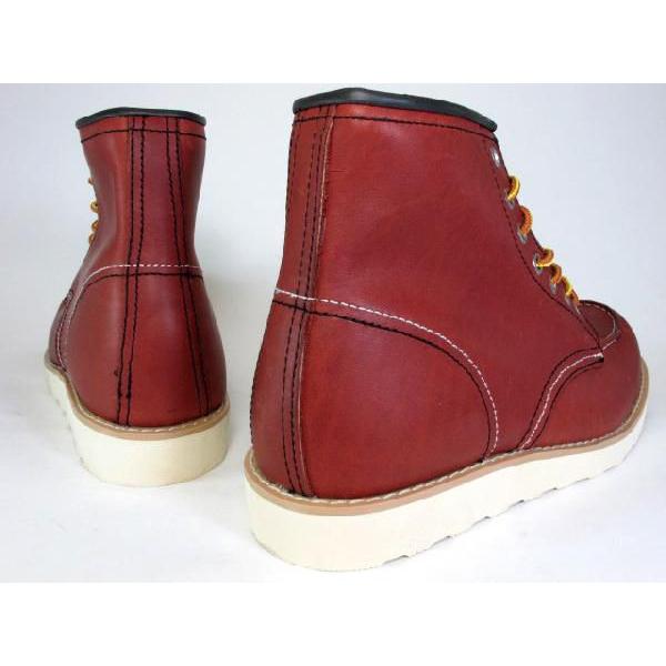 B.C.R. 2187 メンズ レザーブーツ レッドブラウン : 靴のニシムラ