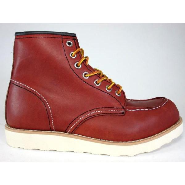 B.C.R. 2187 メンズ レザーブーツ レッドブラウン : 靴のニシムラ