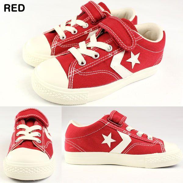 k* CONVERSE KID'S CANVAS CHEVRONSTAR V-1 OX RED CAMO コンバース