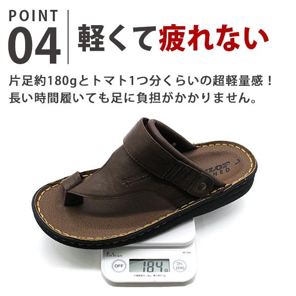 DUNLOP REFINED ダンロップ サンダル メンズ 靴 黒 ブラック