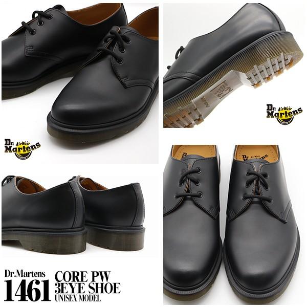 ドクターマーチン コア 3ホール メンズ レディース 革靴 黒 ブラック 本革 レザー DR.MARTENS CORE 1461 PW 3EYE SHOE 10078001｜kutsu-nishimura｜04