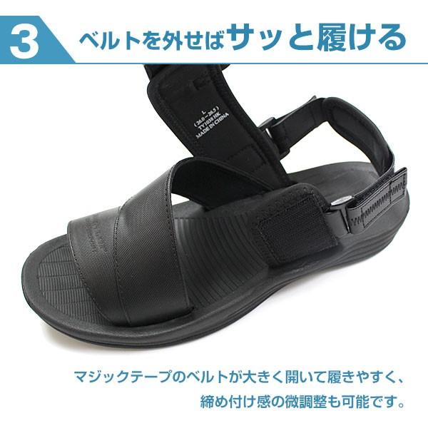 DUNLOP（ダンロップ） サンダル メンズ スポーツ 黒 ブラック 履き