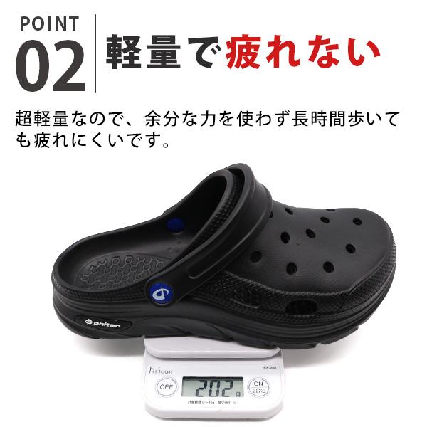 Phiten（ファイテン） サンダル メンズ 靴 黒 ブラック グレー