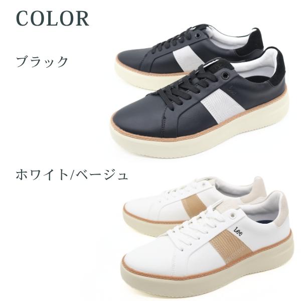 Lee（リー） スニーカー メンズ 靴 黒 ブラック 白 ホワイト コート