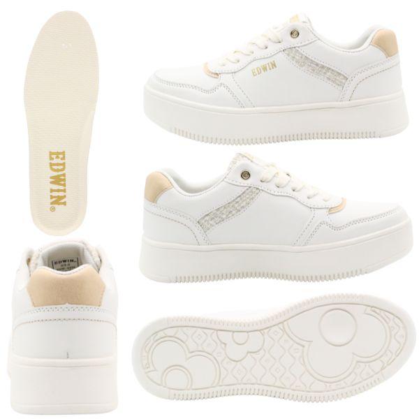 スニーカー レディース 靴 白 ホワイト アイボリー 軽量 軽い