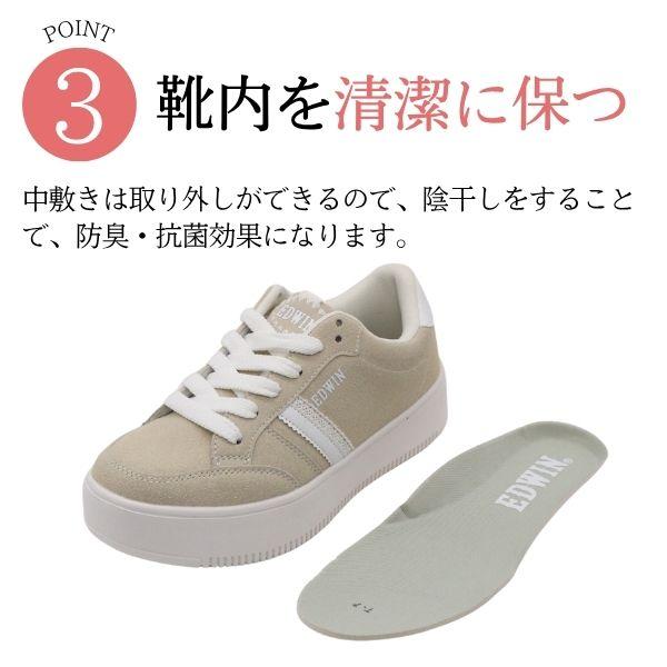 EDWIN（エドウィン） スニーカー レディース 靴 ベージュ サックス