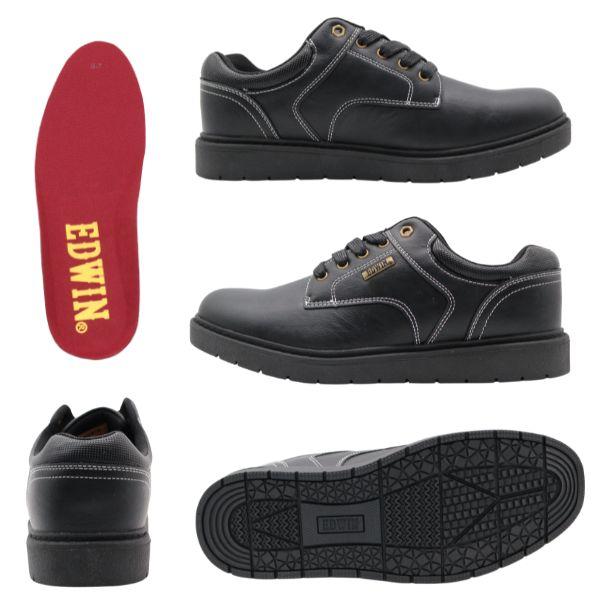 EDWIN シューズ EDWIN エドウィン スニーカー メンズ 靴 黒 ブラック 茶色