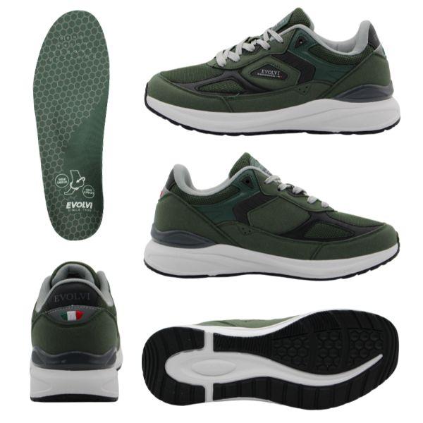 スニーカー メンズ 靴 黒 ブラック 灰色 グレー カーキ 4E 幅広 疲れ