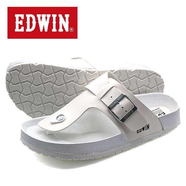 EDWIN サンダル メンズ 靴 トングサンダル 白 ホワイト 夏 軽量