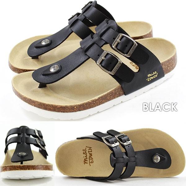 E★M SLIPPER ブラック トングサンダル ORiental TRaffic サンダル パールトングフラットサンダル 41246