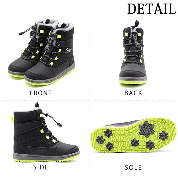 ブーツ キッズ レディース 靴 黒 ブラック ブラウン 防水 スノーブーツ