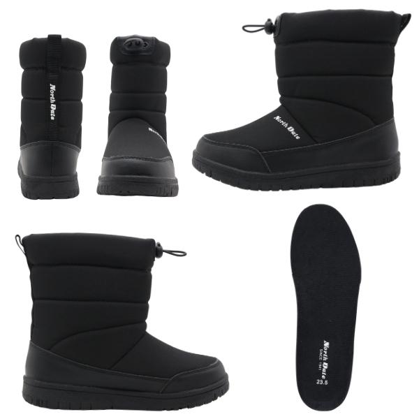 NORTH DATE（ノースデイト） レインブーツ レディース スノーブーツ 黒