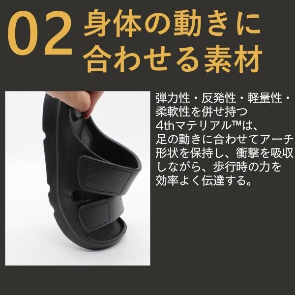 サンダル メンズ レディース 靴 リカバリー シューズ 黒 ブラック 履き