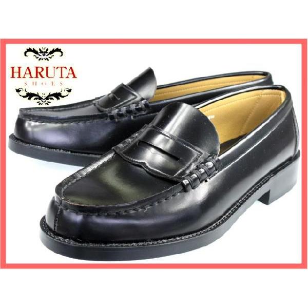 HARUTA ハルタ黒 コインローファー 6560未使用4E 幅広25.5cm HARUTA ハルタ コインローファー メンズ ブラック 黒 4E 6560合