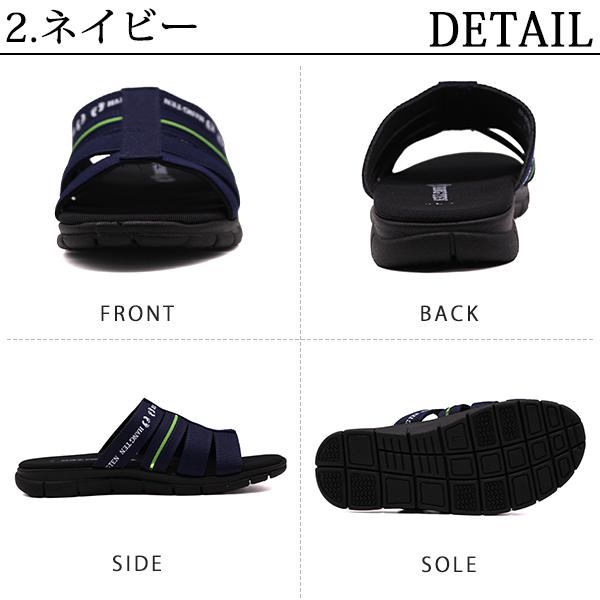 HANGTEN（ハンテン） メンズ サンダル スリッパ 靴 黒 ブラック