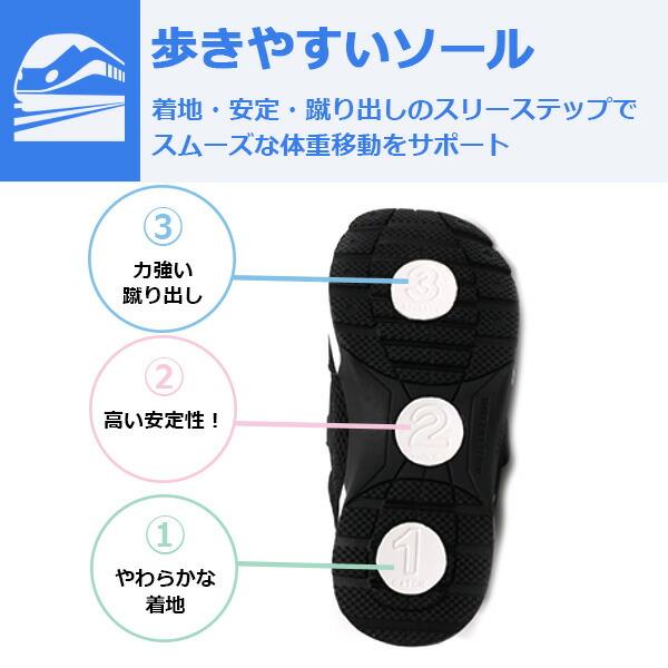 IFME（イフミー） スニーカー キッズ 新幹線 山手線 黒 ブラック 電車