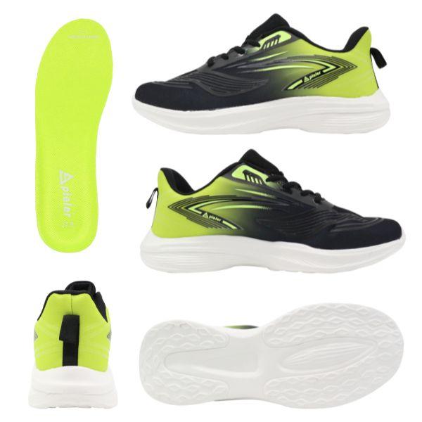 シューズ(男性用) Player1 Spieler スニーカー メンズ 靴 黒 ブラック 赤色 レッド 黄色