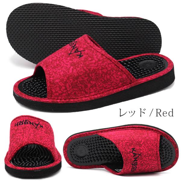 k* スリッパ レディース 靴 健康サンダル 赤 レッド 軽量 軽い